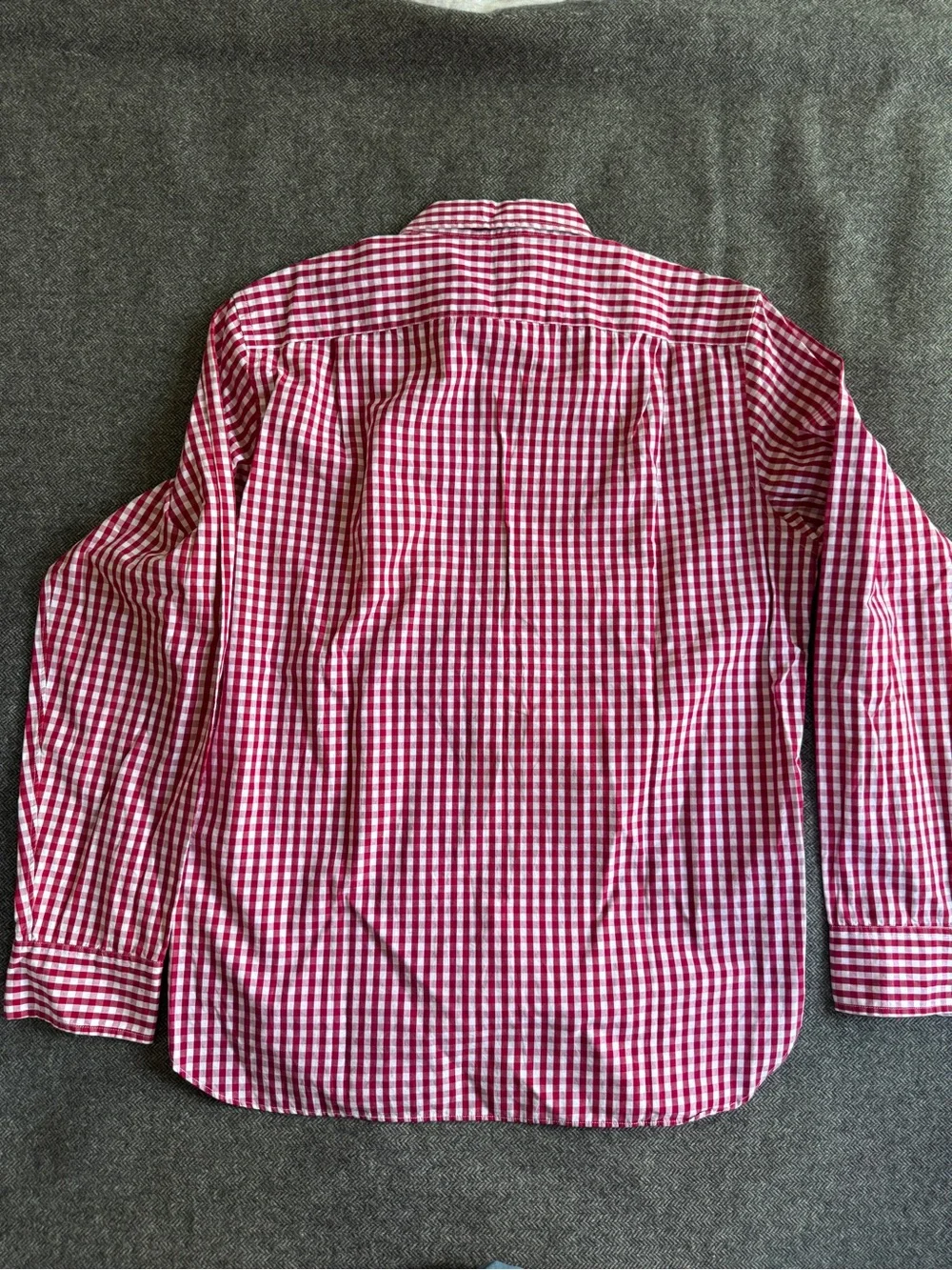 J. Crew Red & White Gingham Button-Down Shirt